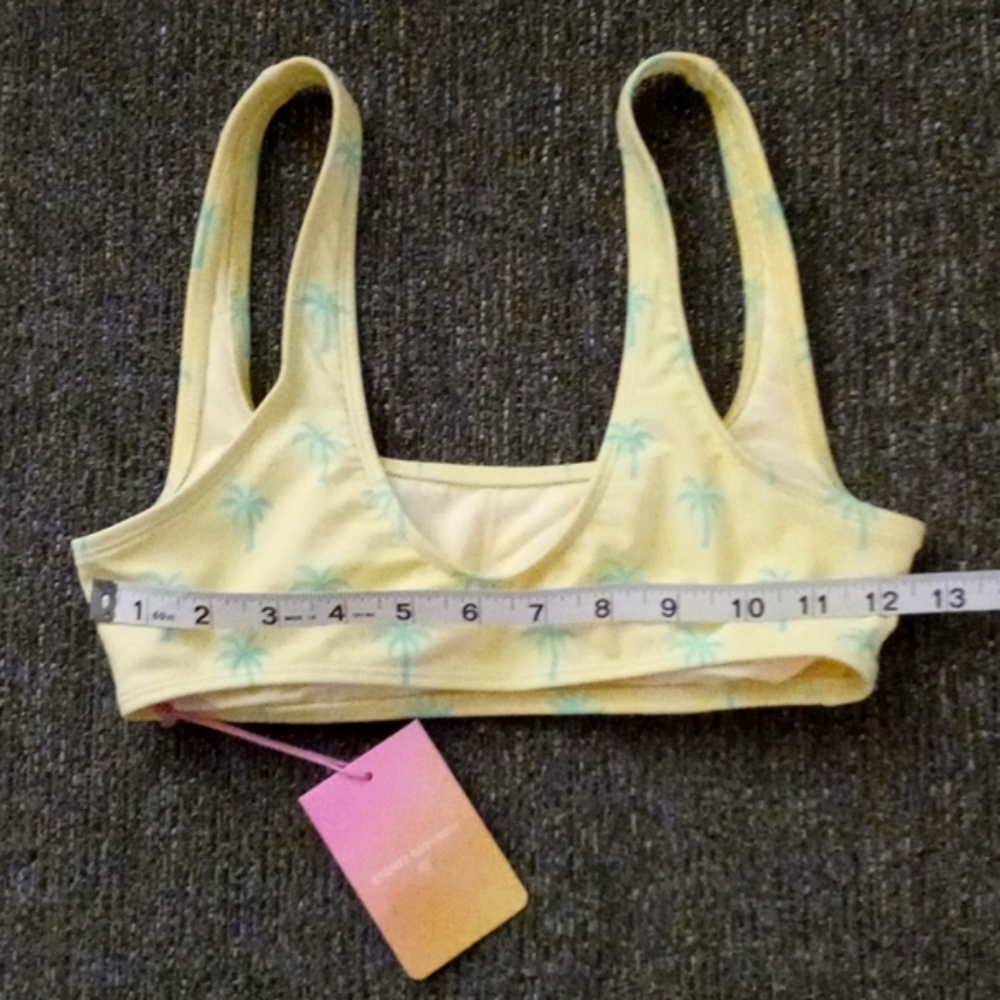 🆕 🌊Stoney Clover x Target🌊 - Yellow Palm Tree Swim Top/Bralette - Picture 7 of 8